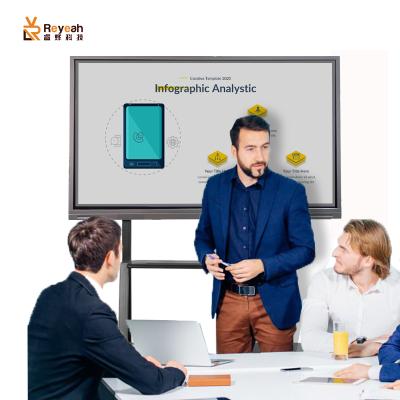 China School Office 75 Inch Aluminum View Digital Interactive Whiteboard Multi Touch Smart Display Panel Interactive Whiteboard for sale