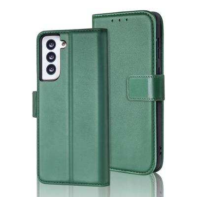 China Factory Unique genuine cowhide leather mobile phone case emf Guangzhou flip cover custom for galaxy s21/s21 ultra/s21plus for sale