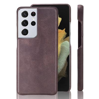 China Fanshion 2021 best selling product for samsung galaxy s21 ultra cowhide 5g genuine leather cell phone case with back cover logo custom for sale