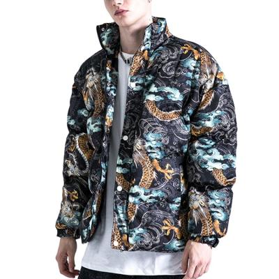 China QUICK DRY OEM Custom Design Full Pilot Thick Warm Printing Flight Bubble Jacket Men Winter Stripper Jacket for sale