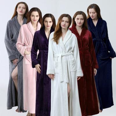 China Club Hotel Spa Hotel Polyester Flannel Luxury Breathable Bathrobe Women Soft Extra Soft Solitaire Sherpa Recycled Bathrobe for sale