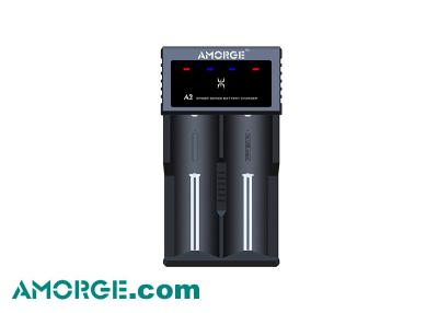 China Amorge Power A2 USB Quick Vape Charger compatible with 18650 26650 20700 battery charger for sale