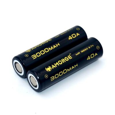 China Amorge Vape battery IMR18650 3.7V 3500mah 35 high drain rechargeable vape battery for sale