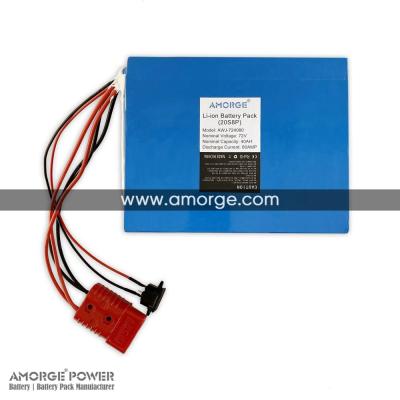 China AMORGE 72V 40AH 80AMP 18650 21700 Lithium LifePO4 Battery Pack for ebike for sale