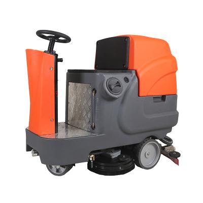 China food & Beverage Factory Ride On Floor Scrubber Machine Single Brush Self Driving Warehouse Floor Cleaning Scrubber Machine for sale