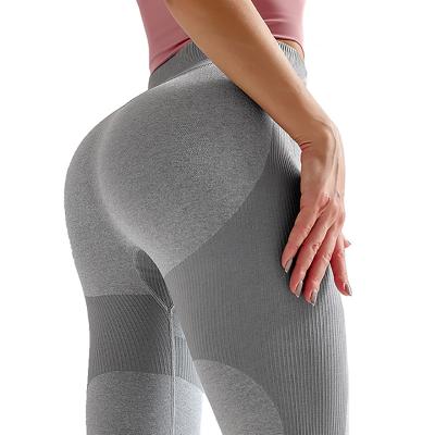 China Breathable High Lift Hip Seamless Waist Gaiters Push Up Sport Women Fitness Yoga Running Pants Knitting Gaiters Sport Women Fitness Panties for sale