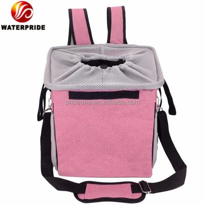 China 2021 NEW Breathable Custom Cushion Back Support Travel Raising Pet Bag Bike Pet Carrier Backpack Pet Bag for sale