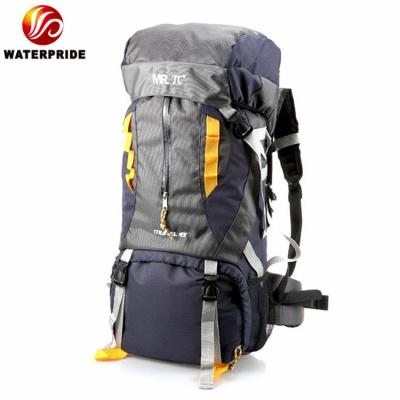 China Custom hip hop bags outdoor sport mountain backpack trekking bag with aluminum rear system durable 75l waterproof hiker backpack for sale