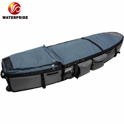 China Polyester Customize Surfboard Bag Pro-Lite Rolled Coffin Surfboard Travel Bag For 2-4 Shortboards Surf Wheel Bag for sale