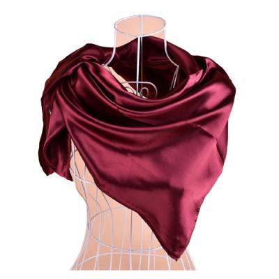 China 2021 Women's Scarf Headscarf Silky Solid Headband Fashion Trendy Brand New Soft Light Elegant Chiffon Accessories for sale