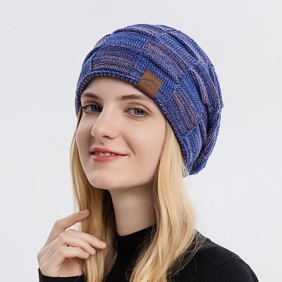 China Warm Knitted Fashion Autumn Winter Casual Female Hats 2021 Picture Women's Hat Solid Color Beanie Hats for sale