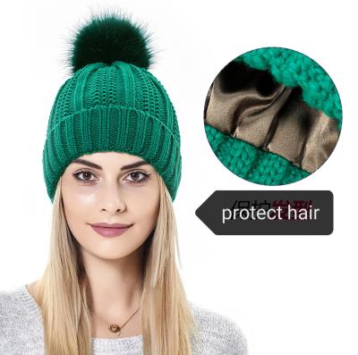 China Warm Winter COMMON Knitted Hat Protect Hair New Design Women Hats Custom Lady Hat for sale