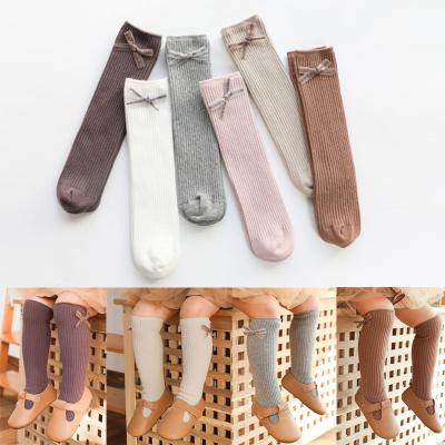 China Hot Selling Girls Breathable Knocks Toddlers Socks For Baby Knee High Knocking Cotton Kids Knocks Breathable Solid for sale