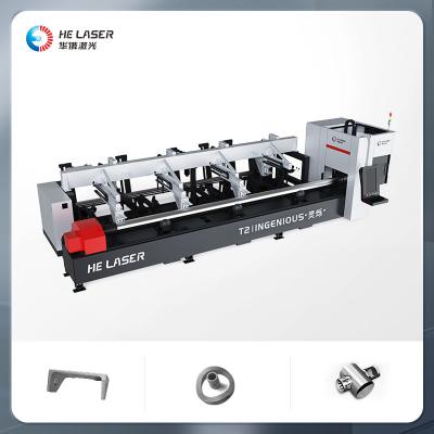 China Maschine zum Schneiden von Quadratrohrfasern mit Laser, Maschine zum Schneiden von CNC-Rohren mit Laser 3000W zu verkaufen