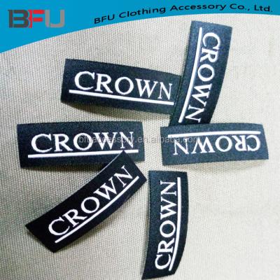 China Sustainable Custom High Quality Woven Iron On Labels for sale