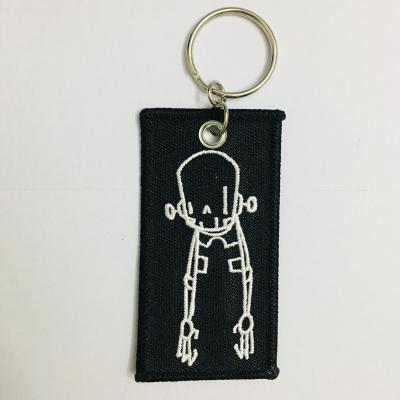 China 3D Customize Key Embroidery Chain For Travel Luggage for sale