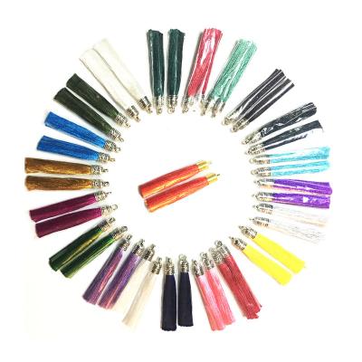 China HOT SALE Handmade Earring Tassel Polyester Tassel With Metal Cap For DIY Products for sale