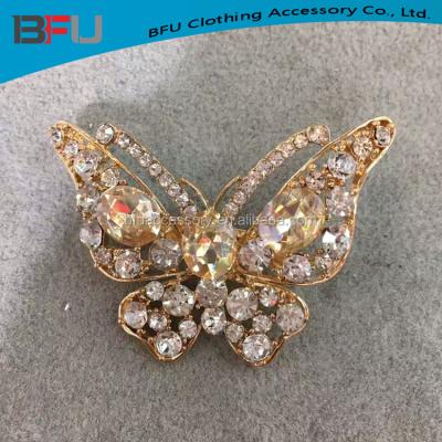 China New Design Stone Elegant Butterfly Brooch Handmade Brooch for sale