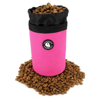 China Waterproof Dogs Dog Supplies Accessories Drawstring Pouch Oxford Pet Food Bag For Training Outdoor Activities for sale