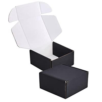 China Recyclable Small Black Corrugated Box , Sturdy Easy To Fold Folding Cardboard Box for sale