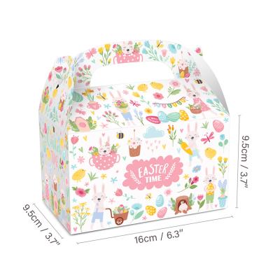 China Bunny Rabbit Egg Kids Party Handmade Cupcake Craft Cartoon Theme Easter Folding Paper Gift Box Packaging for sale