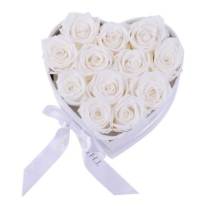 China Valentine's Day Handmade Mother's Day Fashion Artificial Soap Flower Heart Gift Box for sale