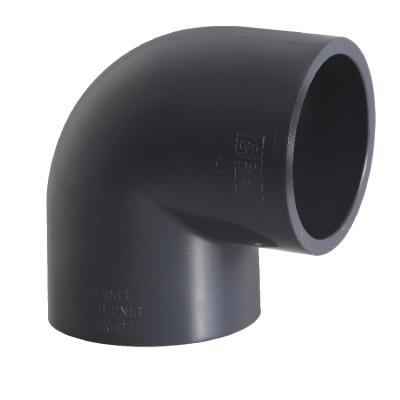 China DVGW ERA Certificate DIN8063 pn16 PVC Pipe Fittings 90 Degree Elbow 20mm-160mm for sale