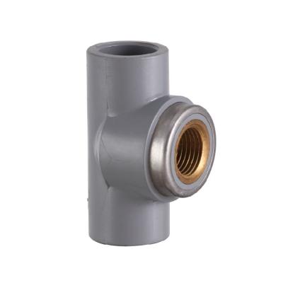 China CPVC ERA Factory Price Manufacturer Pressure Pipe Fittings FEMALE TEE WITH BRASS SCH80 CPVC Pipe Fittings Made in China for sale