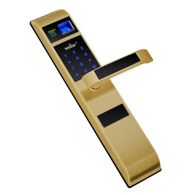 China Good quality stainless steel biometric fingerprint digital door lock with anti-peep password function for sale