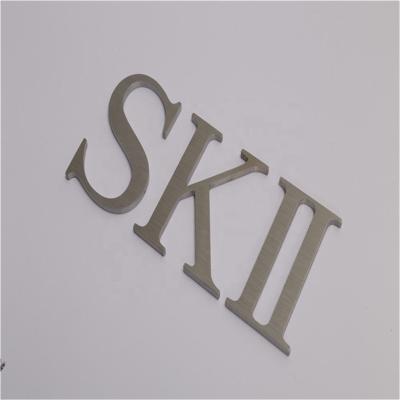 China High Quality Buildings SKII Brushed Stainless Steel Letter Sign Outdoor Mall Signage for sale