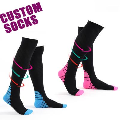 China Factory Wholesale Breathable Pressure Socks Sports Men Bangs Long Style Compression Stockings for sale