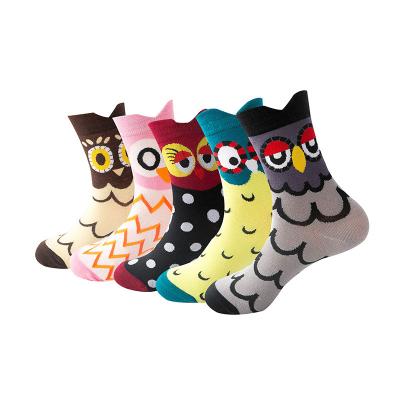 China Creative cartoon owl QUICK DRY socks and socks sell well in autumn and winter for men and women for sale