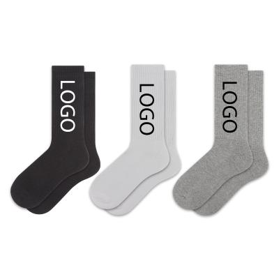 China QUICK DRY custom socks factory made to order no minimum high quality white cotton socks custom order socks with logo for sale