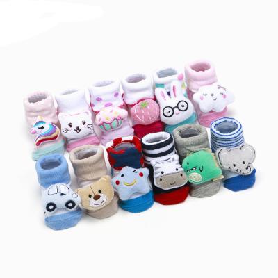 China Custom Baby Slip Winter QUICK DRY Anti Bump Shoe With Babi Cotton Terry Shoes Socks Sole Rubber for sale