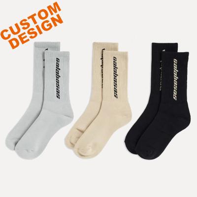 China Breathable Designer Inspired Famous Brands Men's Fashionable 100% Organic Cotton Sports Crew Socks Organic Cotton Socks for sale