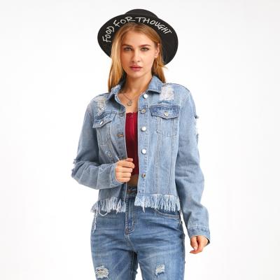 China Anti-wrinkle girls oversized denim jackets for woman ladies 2020 for sale