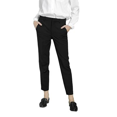 China Wholesale Simple Anti-Wrinkle Women Work Ankle Side Slit Pants SuitsTrousers Slacks for sale