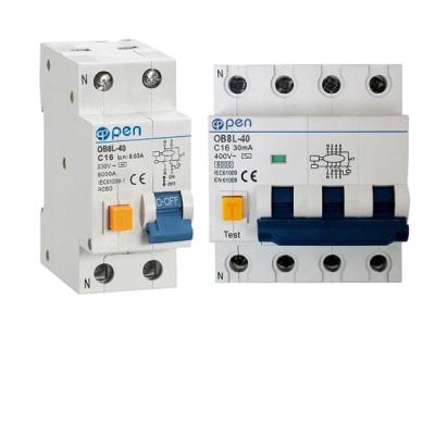 China OB8L-40 RCBO 4P 6000 Open Electric Hot Selling Series for sale