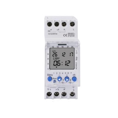 China ACH812 Timer Switch 12v ACH812 Electric Open High Quality Din Rail Daily 24 Hour Digital Timer Switch ACH812 for sale