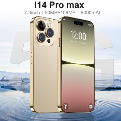 China Original Dual SIM Card Hot Factory Supply Smart Phone i14 pro 7.3 Inch Max Fullscreen Mobile Phone 8000mAh Smartphone 16GB+1TB Play for sale