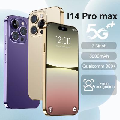 China Dual SIM Card Hot Selling Original i14 pro 16GB+1TB Max 50MP+108MP Cope To Open Full Display Android Mobile Phone Smart Cell Phone 12.0 for sale