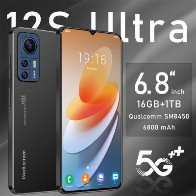 China Dual SIM Card New Arrival Original Brand Phone 12S Ultra Gaming Face Recognition Mobile Phone 16GB+ 1TB for sale