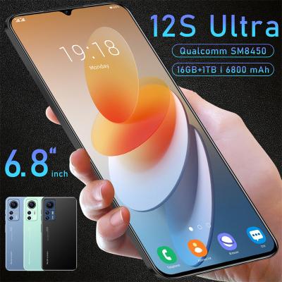 China Dual SIM Card Original 12S Ultra 6.8 inch 16GB+1TB 5G Smartphone LET Phone HD Screen Face ID Global Version 13 Mobile Phone for sale