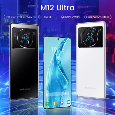 China Hot Selling M12 Dual SIM Card 12.0 Smart Mobile Phone 16gb+1tb 48MP+72MP Dual Sim Card 7300mAh Android Cells Ultra Original Game Phone for sale