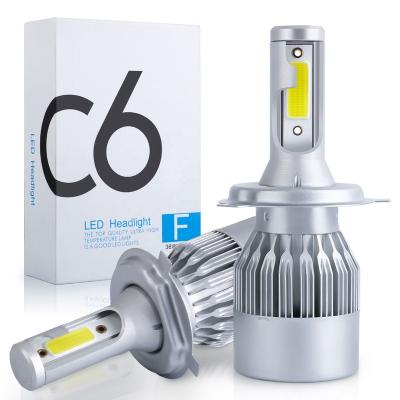 China Factory price YOBIS car headlight C6 auto light bulbs 36W 3800LM COB H7 H8/H11 9005/9006 LED headlight bulbs kits fog light for sale 6000K for sale