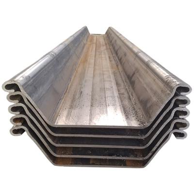 China SY295/SY390/Q345B Construction Philippines U Z Type Steel Sheet Pile 400x100mm Hot Rolled Sheet Piles 10.5mm Thick for sale