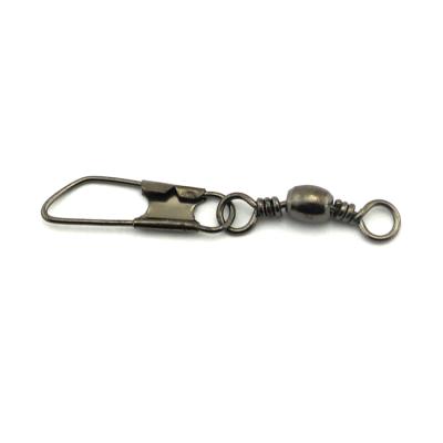 China High Quality NT 3701 Brass Barrel Swivel With Safety Snap Sport Fishing Swivel for sale