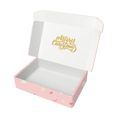 China Recyclable Free Design Pink Luxury Clothing Packaging Box Luxury Cardboard Box for sale