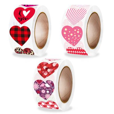 China Yttria Sticker Paper Bag Decorations Sticker Paper Heart Shaped Paper Roll for sale