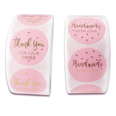 China Custom Pink Color Label Barcode Printing Design Hot Selling Gift Box Sticker For Girls for sale